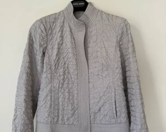 Armani Collezioni tan quilted jacket. Size 6. Made in Italy