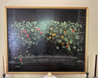 "And the Flowers that Grow." Chuck Wood (20th century) oil on canvas.
