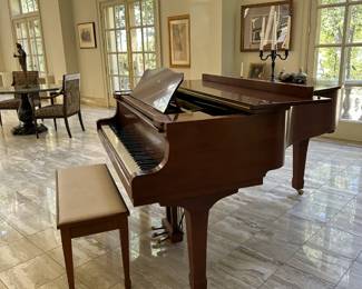 Side view of Yamaha G3 Grand Piano Mahogany