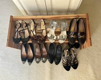 Collection of designer shoes. Gucci, Prada, Lanvin, Jimmy Choo, Stuart Weitzman, Ferragamo, Escada, Ralph Lauren... Mostly European 36.