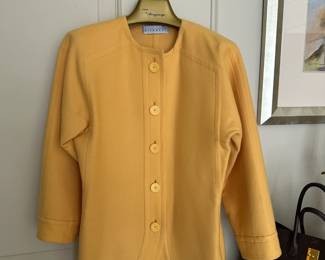 Givenchy yellow wool jacket.