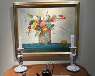 "Tabletop. " Carolyn Plochmann (1926-2013) acrylic on board.