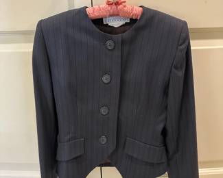 Givenchy Couture black pinstripe jacket. 