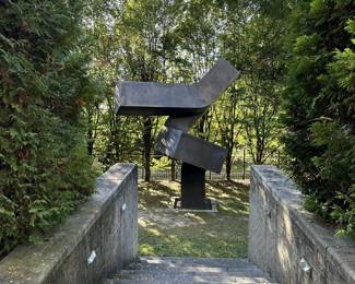 Front view of Clement Meadmore's "Always." Purchased from Peter Rose Gallery, New York. 2 of 2.