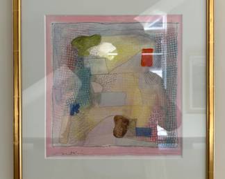 "Bath Apollo." by Robert Natkin (b. 1930) acrylic and pencil on paper.