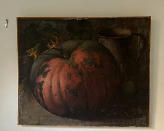 'Pumpkin' French School 19th C Oil on canvas. 21.5" H x 26"W