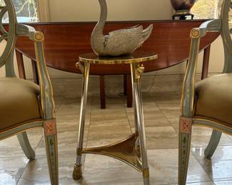 Giacometti-style patinated bronze low table.