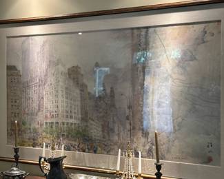 "5th at 57th Street." Chen Chi (1912-2005) watercolor on paper