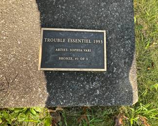 Bronze plaque for Vari sculpture.
