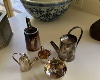 Collection of miniature sterling silver gardening accessories from Tiffany & Co. 