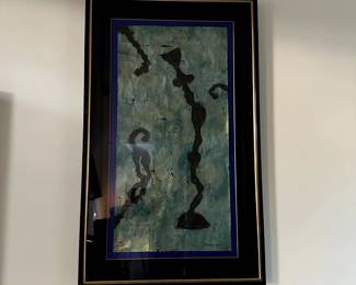 'Entre ciel et terre' by Jean Brisson (1931 - 1999). Etching with colours. Signed in pencil. Numbered 22/ 25. 33"H x 19.5" W