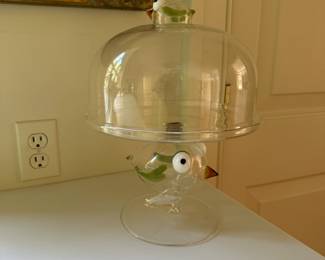 Cake plate with cover dome