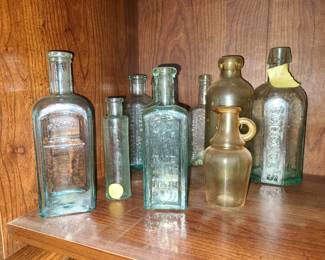 Vintage glass bottle lot
