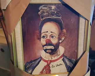 Red Skelton Authorized Repro clown painting