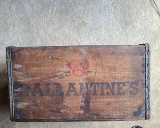 Ballantine's Beer wood crate advertising