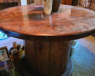 wood Spool table furniture