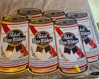 Pabst Blue Ribbon metal advertising sign