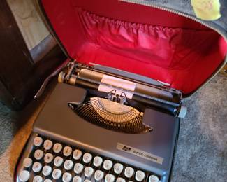 Smith-Corona typewriter with case