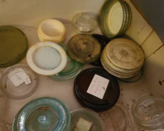 vintage canning glass lids