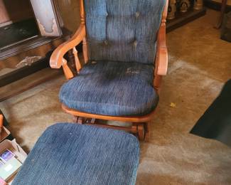 Rocker glider chain and foot rest