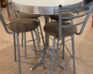 High top table and chairs
