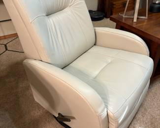 Cream rocker/recliner, like-new