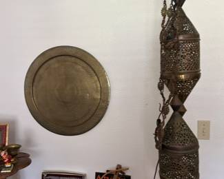 Pierced Brass Hanging Lamps