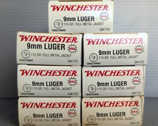 Winchester 9mm Luger Ammo, Approx 527 Rds