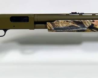 Mossberg 500 12 ga Pump Action Shotgun SN# U490420, 24" Bbl, With Extra 18.5" Bbl, For 2-3/4" And 3" Shells, Accu-Choke, Fiber Optic Sights, Extra Railed Forend, Pistol Grip