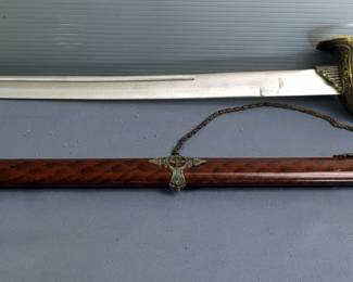 Stainless Steel Cutlass, In Protective Sheath, 20" Blade