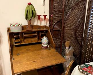 Antique drop-down desk.