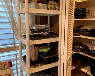 Bakeware in abundance.