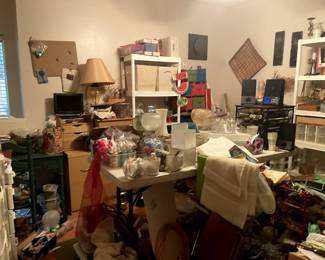 Craft supplies and storage.