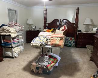 quilts, bedding, crotchet afghans, etc