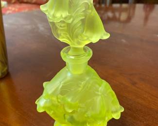 Uranium Glass perfume bottle