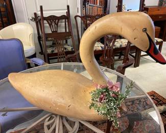 Lovely carved wooden swan