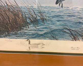 #104/500 “Rough Water” Canada Geese by William Redd Taylor, local Poquoson artist