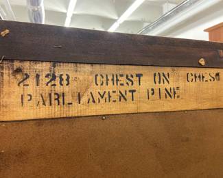 Davis Cabinet Company of Nashville, TN, chest on chest Parliament Pine, dovetailed construction 