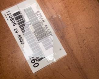 Ethan Allen “British Classics” pedestal table 56” round with one 20” leaf