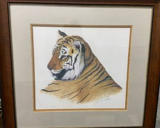 Bengal Tiger, by Barbara Keel, #128/1000, beautifully matted and framed