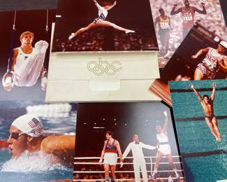 Folder of 14 photos from ABC Sports and the Games if the XXII Olympiad in Los Angeles, CA