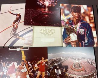 Folder of 14 photos from ABC Sports and the Games if the XXII Olympiad in Los Angeles, CA