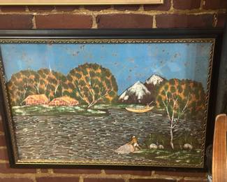 Original painting on fabric