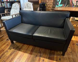 Mies van der Rohe for Knoll leather loveseat 