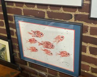 Fun fish block print