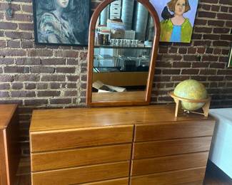 Teak Dresser with Mirror