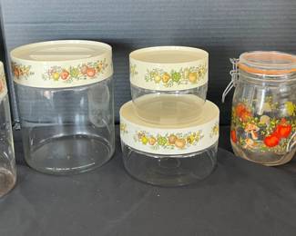 Pyrex Spice of Life Glass Canisters Jars