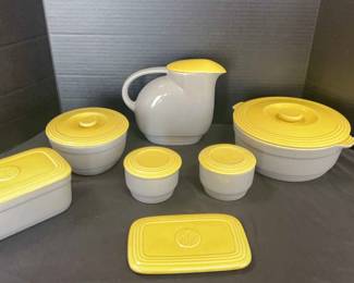 GE Hall Pottery Refrigerator Dish Set