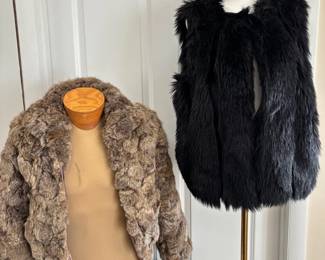 Natural Genuine Rabbit Fur Coat Faux Fur Vest