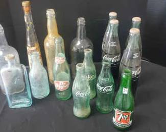 Vintage Soda Bottles, fllask,